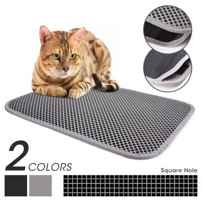 Pet Cat Litter Mat Double Layer Waterproof Litter Cat Bed Pads for Cats House Clean Super Light Easy to Carry Smooth Surface