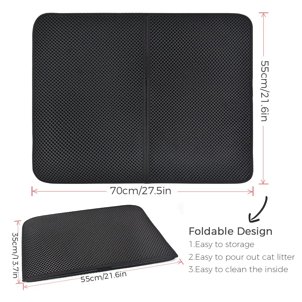 Pet Cat Litter Mat Double Layer Waterproof Litter Cat Bed Pads for Cats House Clean Super Light Easy to Carry Smooth Surface