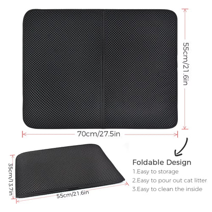 Pet Cat Litter Mat Double Layer Waterproof Litter Cat Bed Pads for Cats House Clean Super Light Easy to Carry Smooth Surface