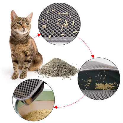 Pet Cat Litter Mat Double Layer Waterproof Litter Cat Bed Pads for Cats House Clean Super Light Easy to Carry Smooth Surface